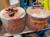 (2) Metal Gas Cans