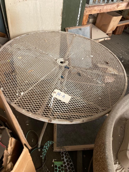 Metal patio table 42 inches across