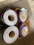 Assorted rolls of trizact and ceramic abrasives