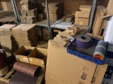 Several Unused shipping boxes, and a few boxes of abrasive paper