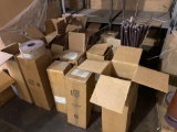 Several boxes of rolls of abrasive, various grits, there are over 50 rolls here