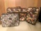 3 floral patterned suitcases