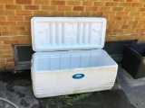 Large cooler, hose and 6' picnic table