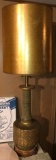 4' H vintage gilded lamp