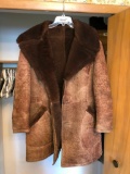 Fur Lined Suede Coat