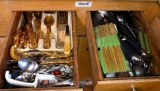 Golden Cutlery & contents of 2 drawers