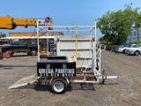 7ft x 4ft single axle utility trailer w/ job boxes & ramp gate