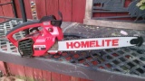Homelite Chainsaw. Used once.