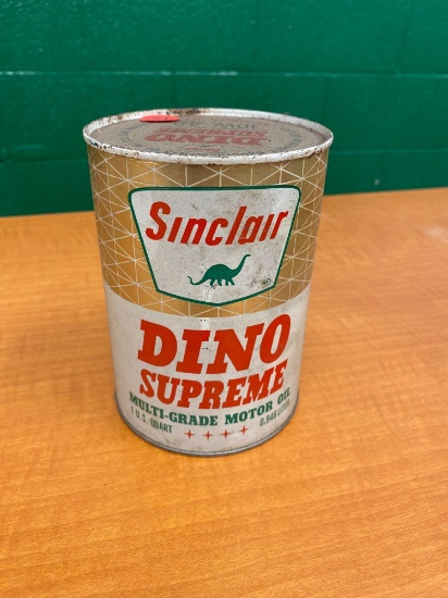 Dino Supreme 1 quart motor oil can (empty)