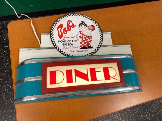 Bob's famous Diner sign, modern reproduction.