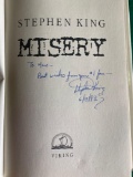 Signed Stephen King novel Misery