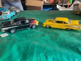 (2) Danbury Mint 1957 Chevys. Roadster and Dragster