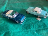 Franklin Mint Ford Thunderbird and Danbury Mint 1955 Crown Vic 1:24