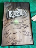 Sunset Blvd Signed by original cast Framed Broadway Show Poster 22x14