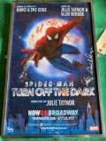 Spider Man Turn Off The Dark Signed by original cast Framed Broadway Show Poster 22x14