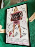 Legally Blonde Signed by original cast Framed Broadway Show Poster 22x14