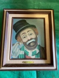 Freddie painting by red Skelton with COA 15x13in