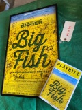 Big Fish Signed by original cast Framed Broadway Show Poster 22x14