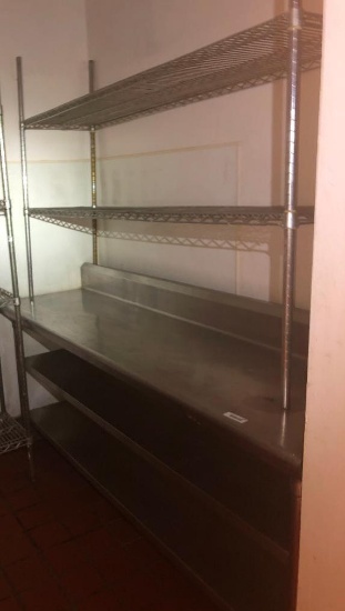 Stainless Steel Work Table with Metro Rack Shelf