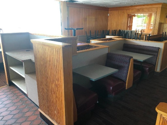 Island of Booths & Tables with Service Bar
