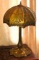 Tiffany Inspired Brass Lamp