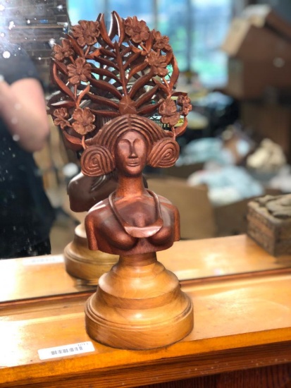 Wooden Carving of Spiritual Woman