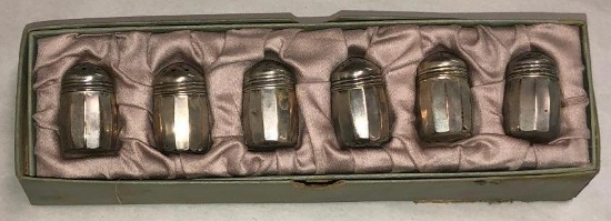 Set of 6 Sterling Silver Salt & Pepper Shakers