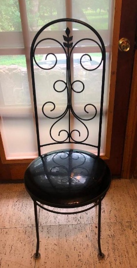 Very Rare Mid Century Iron Bistro Chair...by Gallo Original Iron Works - Brooklyn New York