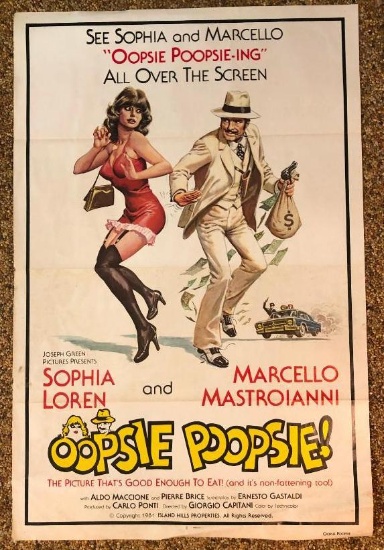 Oopsie Poopsie Movie Poster with Sophia Loren and Marcello Mastroianni