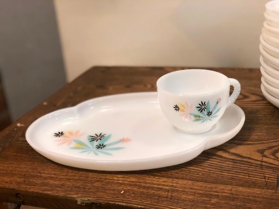 Milk Glass Plates and Saucers