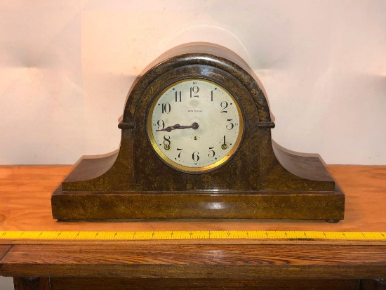 Vintage Burl Wood Seth Thomas Clock