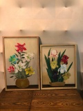 2 Flower Painting by Roy Board Circa 1965