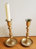 2 Brass Candleholders