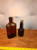 2 Vintage Glass Bottles