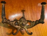 Pair of Antique Victorian Lions Head Mirror/Coat Rack Hooks & Closet Contents