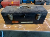 Miscellaneous auto tools in steel toolbox