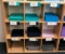 9 Cubby Shelf W/Various Colors of Card Stock