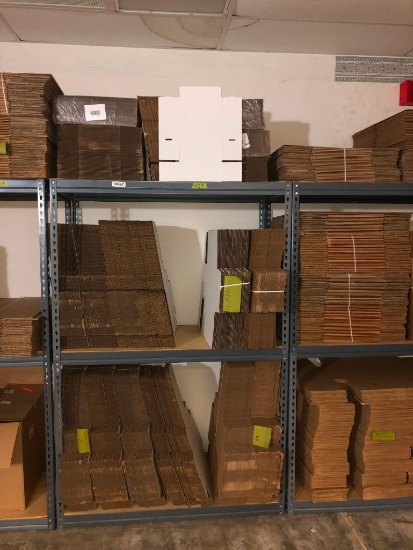 Contents of Industrial Shelf- Flat Cardboard Boxes