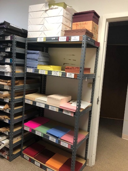 Contents of Shelves Various Colors or 8.5 X 11 Card Stock