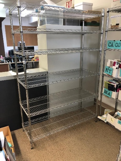 Stainless steel six shelf rack