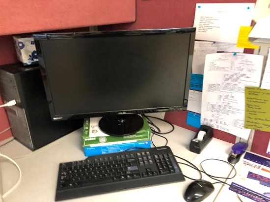 Complete office computer system with printer