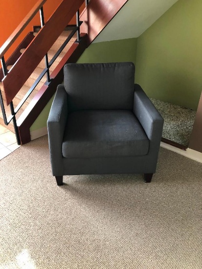 Grey club chair