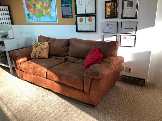 Plush Microfiber Sofa
