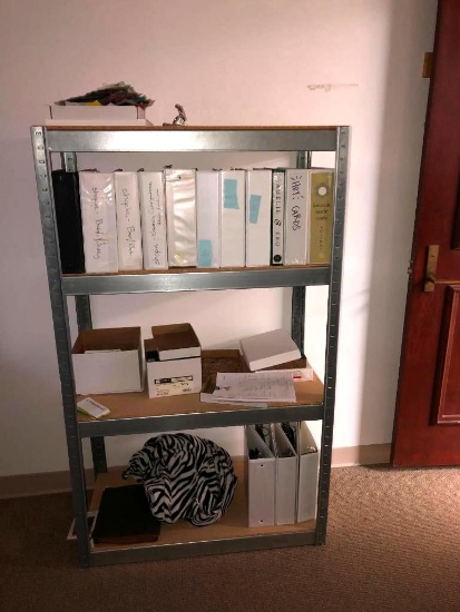 4 shelf silver colored rack