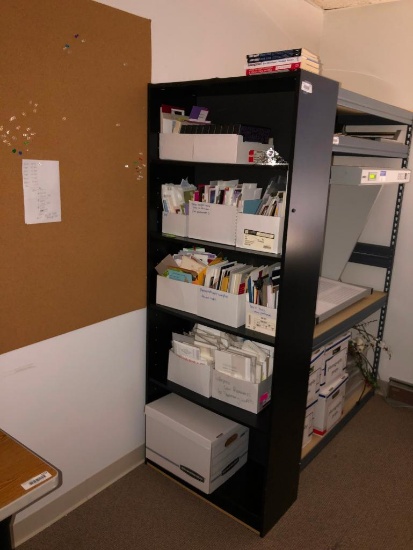 Black five shelf bookshelf