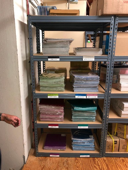 Five shelf industrial rack