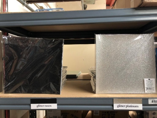 Top shelf contents - Glitter paper