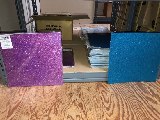 Bottom shelf contents - Glitter paper
