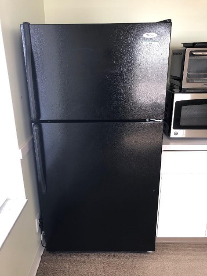 Black Whirlpool Refrigerator