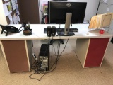 5 Drawer Desk and Office Supply - No Computer et al, FIle Holder or Phone